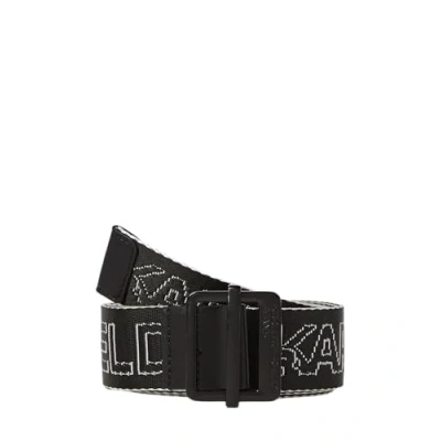 Abbildung von Karl Lagerfeld Jeans Webbing Gürtel, Damen, Größe: One Size, Black