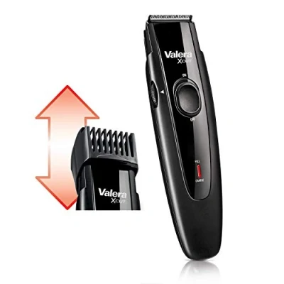 Abbildung von Valera, X Cut 642.02, Professioneller Bartschneider, mit 32mm Edelstahlklingen, 30 Schnittlängen von 0,5 bis 15 mm, Betrieb kabellos oder Netzteil, USB Kabel inklusive, 100 240 V, Swiss Made