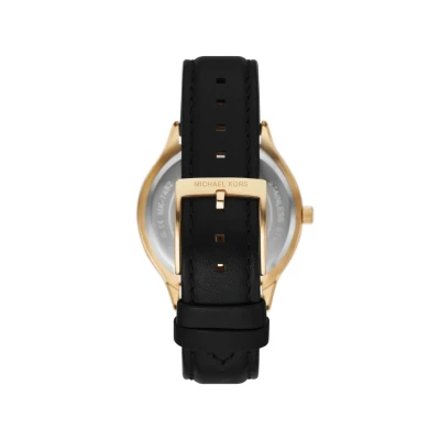 Abbildung von Michael Kors Slim Runway Watch for Women, 38mm Quartz Three Hand Movement with Leather Strap