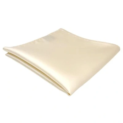 Abbildung von TigerTie Designer Einstecktuch in creme beige elfenbein einfarbig uni