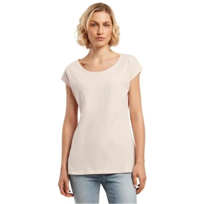 Abbildung von Build Your Brand Damen BB013 Ladies Wide Neck Tee T Shirt, pink, L