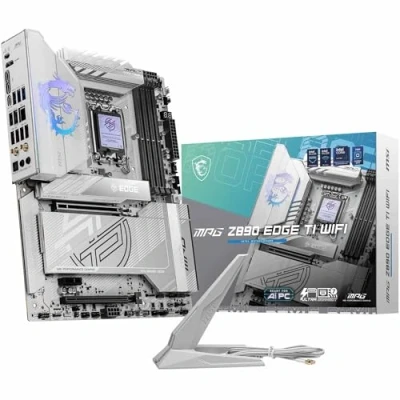 Abbildung von MSI MPG Z890 Edge TI WiFi Mainboard, ATX Unterstützt Intel Core Ultra Prozessoren (Serie 2), LGA 1851 90A SPS VRM, DDR5 Memory Boost (9066+ MT/s OC), PCIe 5.0 x16, M.2 Gen5, Wi Fi 7, 5G LAN