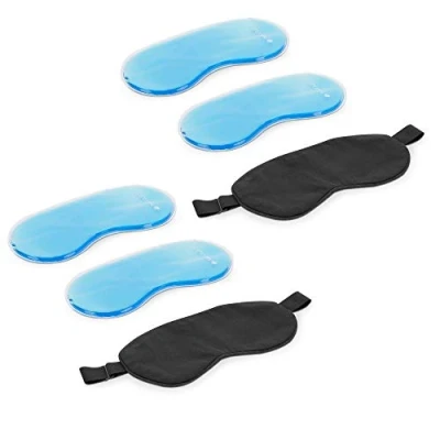 Abbildung von Navaris Gel Schlafpad Augenpad kühlend 4x Augen Set Gelpad Kühlpack Kühlpad Wärmepack Wärmepad kühl warm
