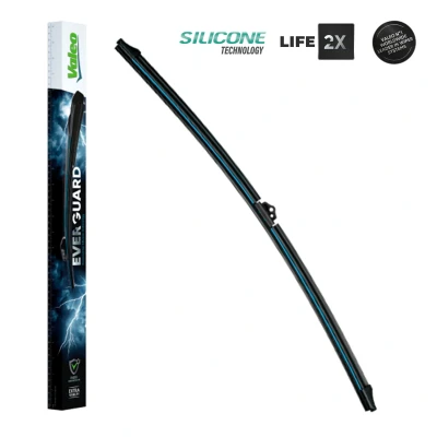 Abbildung von Scheibenwischer Valeo Everguard Silicone Single 566011 600mm vorne Flachbalkenwischblatt VOLKSWAGEN: Golf 5, Caddy 3, Tiguan I, AUDI: A4 B8 Avant, Q5