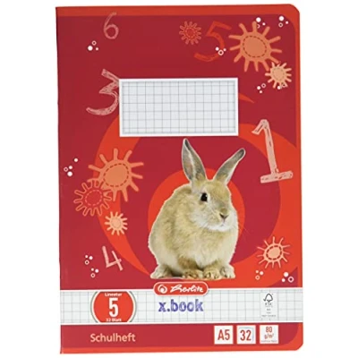 Abbildung von Herlitz Heft A5 Lineatur 05, holzfreies Papier, kariert, 80 g/m², 5 x mm, 32 Blatt, weiß