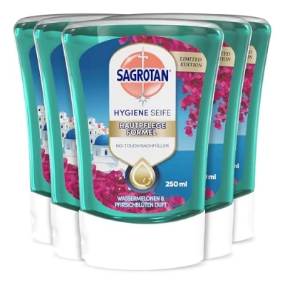 Abbildung von Sagrotan No Touch Nachfüller Floral Coast Limited Edition Für den automatischen Seifenspender 5 x 250 ml Handseife