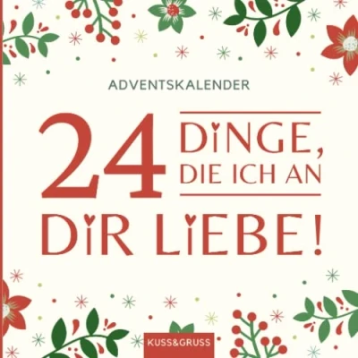 Abbildung von 24 Dinge, die ich an dir liebe Der persönliche Adventskalender mit Herz, creme: Geschenk zum Advent, Weihnachten (24 Dinge Herz)