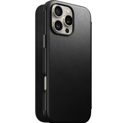 Abbildung von Nomad Modern Leather Folio iPhone 16 Pro Max Schwarz NM01675785