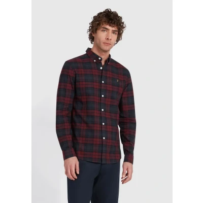 Abbildung von Farah Brewer Check Hemd, Herren, Größe: Medium, red