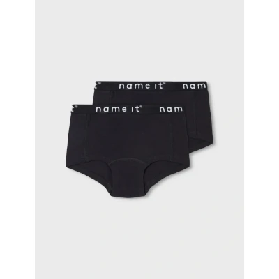 Abbildung von Name it Nkfhipster 2 PACK Slip für Kinder, Größe: 158/164, Black/white
