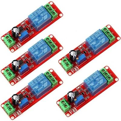 Abbildung von DollaTek 5Pcs NE555 12V DC Einstellbar 0 10 Sekunden Timer Verzögerungsschalter Modul Schild für Arduino Raspberry Pi