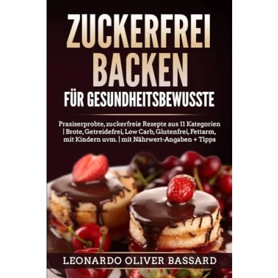 Abbildung von ZUCKERFREI BACKEN für Gesundheitsbewusste: Praxiserprobte, zuckerfreie Rezepte aus 11 Kategorien Brote, Getreidefrei, Low Carb, Glutenfrei, Fettarm, mit Kindern uvm. Nährwert Angaben + Tipps