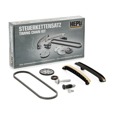 Abbildung von HEPU 21 0530 Steuerkettensatz mit Nockenwellenzahnrad, Wellendichtring Kurbelwelle Schrauben Zahnkette, Kette geschlossen