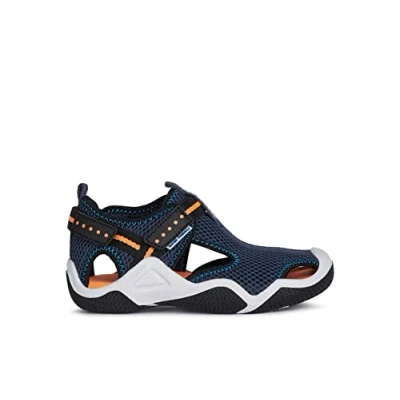 Abbildung von Geox Wader Trekkingsandale für Kinder, Größe: 25, Navy/orangefluo Schuhe