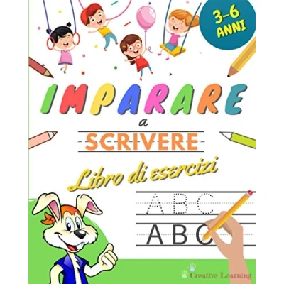 Abbildung von Imparare a Scrivere: Libro Prescolare di Esercizi Pregrafismo e Prescrittura per Bambini dai 3 ai 6 Anni. Più 100 Pagine Attività Tracciare le Lettere dell’Alfabeto.