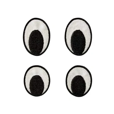Abbildung von Monoquick Kids and Hits aufbügelbar Augen 4 St weiß/schwarz