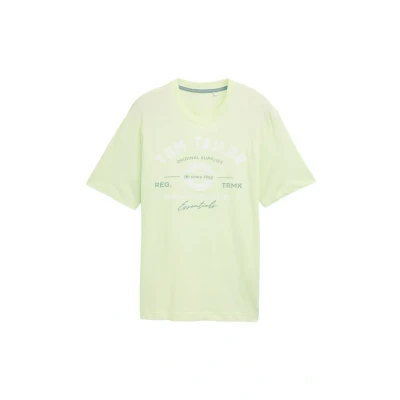 Abbildung von TOM Tailor LOGO Tshirt print, Herren, Größe: Small, Lime cream green