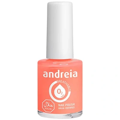 Abbildung von Andreia Nagellack Halal Atmungsaktiv Luft Wasser Durchlässig Ungiftig Farbintensiv Naturkosmetik Farbe B5 Rosa Rottöne 10.5 ml