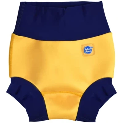 Abbildung von Splash About Happy Nappy Schwimmwindel, Gelb &amp; Navy, 6 12 monate