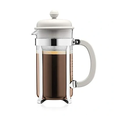 Abbildung von Bodum CAFFETTIERA Kaffeebereiter (French Press System, Permanent Edelstahlfilter, 1,0 liters) cremefarben, Creme