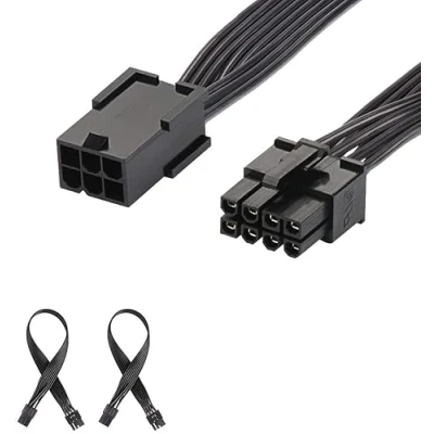 Abbildung von J&amp;D 2er Pack Adapterkabel Power PCIe 6 Pin auf 8 Pin, PCI Express Adapter Kabel 30cm