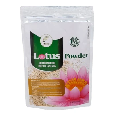 Abbildung von SVATV Natürliches Lotus Pulver Nelumbo Nucifera Powder Natürliche Hautpflege Reich an Antioxidantien Lotusblütenpulver für Haar und Haut Größe 227 g