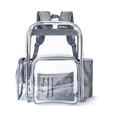 Abbildung von SPEEDEVE Durchsichtig Rucksack Transparente Schulrucksack für die Arbeit College Reisen,Grau,L
