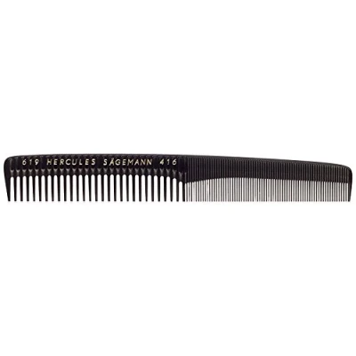 Abbildung von HERCULES SÄGEMANN 619 416 Kamm Hochwertiger 7 Zoll Haarschneidekamm mit extra Zahnflanken Vereinfacht Haare schneiden Messer, Schere und Haarschneidemaschine Farbe: Schwarz