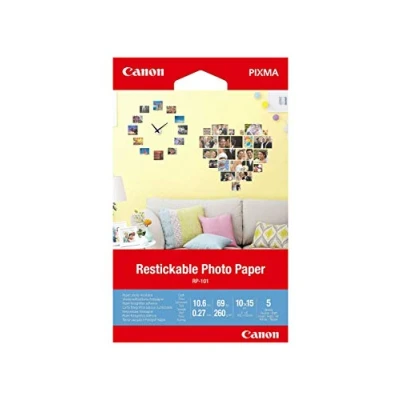 Abbildung von Canon RP101 Fotopapier 10x15cm 3635C002 5 Blatt 260Gr matt Weiß