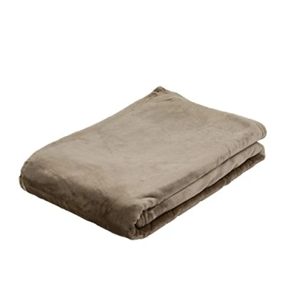 Abbildung von Gözze Wohn und Kuscheldecke, Memphis, Hohes Stoffgewicht 300 g/m², 180 x 220 cm Taupe