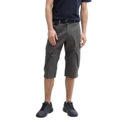 Abbildung von TOM Tailor MAX Overknee MIT GÜRTEL Shorts, Herren, Größe: 32, Grey mesh print