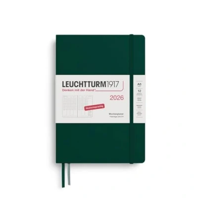 Abbildung von LEUCHTTURM1917 372582 Wochenplaner Medium (A5) 2026, 12 Monate, Forest Green, Deutsch