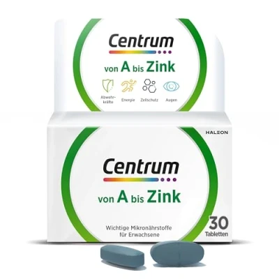 Abbildung von Centrum Von A bis Zink, 30 St. Hochwertiges Nahrungsergänzungsmittel zur täglichen Komplettversorgung mit Mikronährstoffen Verpackung kann variieren