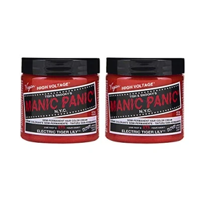 Abbildung von Manic Panic Electric Tiger Lily Classic Creme, Vegan, Cruelty Free, Orange Semi Permanent Hair Dye 118ml