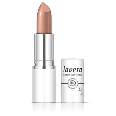 Abbildung von lavera Cream Glow Lipstick Antique Brown 01 Intensive Farbe Glänzendes Finish Bis zu 6 Stunden Halt vegan Naturkosmetik (1x 18 g)
