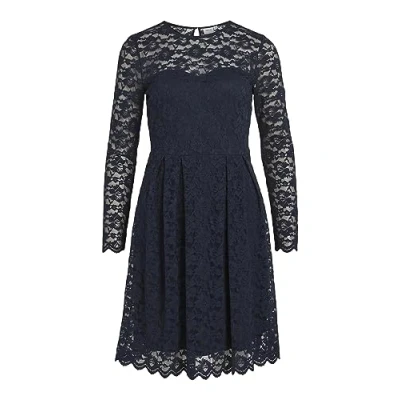 Abbildung von VILA Vikalila LS Cocktailkleid/festliches Kleid, Damen, Größe: Medium, Navy blazer