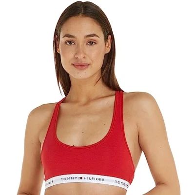 Abbildung von Tommy Hilfiger Unlined Bralette Sport BH, Damen, Größe: Medium, Primary red