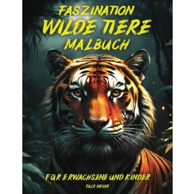 Abbildung von Fazination wilde Tiere: Malbuch für Erwachsene und Kinder: 50 Malvorlagen die kreative Auszeit Entspannung mit beeindruckenden Wildtieren