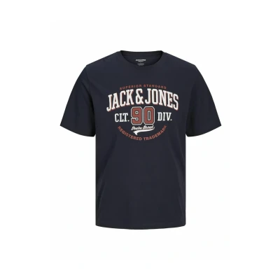 Abbildung von Jack &amp; Jones Tshirt print, Herren, Größe: 6XL, Dark navy