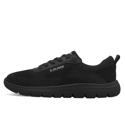 Abbildung von s.Oliver Damen Sneaker flach Sportlich Leicht, Schwarz (Black), 40 EU