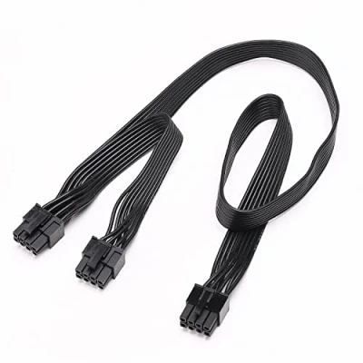 Abbildung von PCIe Kabel für Corsair, PSU 8 Pin Stecker auf Dual (6+2) Stromversorgungskabel Corsair Modular Power Supply RM/HX/CX M Serie