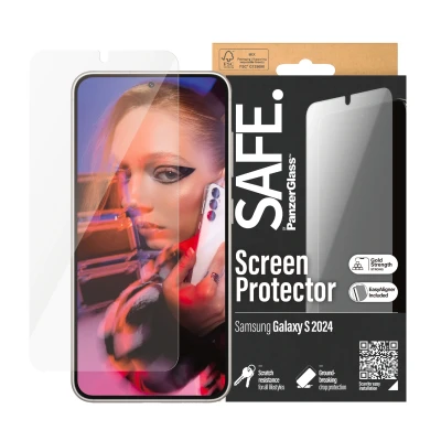 Abbildung von Samsung Galaxy S24 Panzerglas PanzerGlass SAFE Ultra Wide Fit Screenprotector Refresh incl. applicator