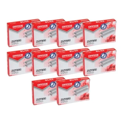 Abbildung von OFFICE PRODUCTS 18072339 19 Heftklammern 23/10 Silbern/ 10.000 Stück (10 x 1000 Stück) Standart Handtackerklammern/Tackerklammern Büroklammern/Verzinkt