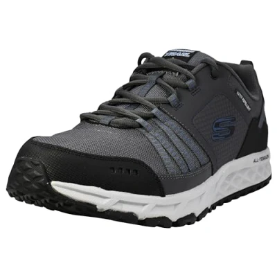 Abbildung von Skechers Herren Escape Plan Sneaker, Grey Charcoal Blue Ccbl, 45 EU