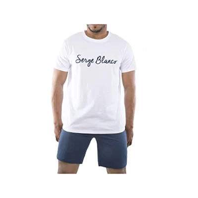 Abbildung von Serge Blanco Herren Pyjama SER/1/ENC Pyjamaset, SEB/WNV, XXXL