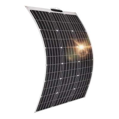 Abbildung von Technaxx flexibles Solar Panel 100W Das 100 Watt Solarpanel ist ideal für Camping, Wohnwagen, Boote, Gartenlauben, sowie Balkone etc. Monokristalline Solarmodule TX 208