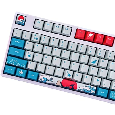 Abbildung von Sunzit Keycaps, 104 PBT Dye Sublimation Keycap Tasten Backlit Keycaps OEM Profilel für GK61 Cherry MX Schalter Mechanische Tastatur Tastenkappen