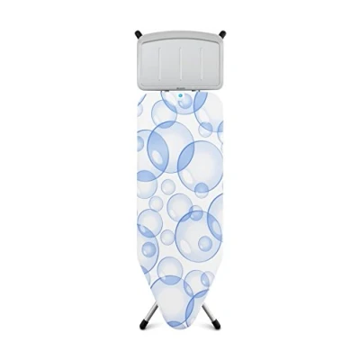 Abbildung von Brabantia Bügelbrett C PerfectFlow für Dampferzeuger XL Dampfbügeltisch Innovativem, dreilagigem Gewebe Falten Leichter ausbügeln Geräte bis zu 40 x 22 cm, Bubbles, 124 45 cm