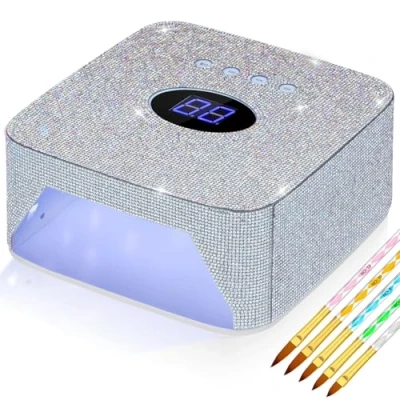 Abbildung von LED Nagellampe für Gelnägel,AZ GOGO Professionelle UV Lampe, 30/60/99S Timer,Nageltrockner Anfänger,Effiziente, tragbare und wiederaufladbare Lampe Nägel zum schnellen Trocknen von Nagelgel