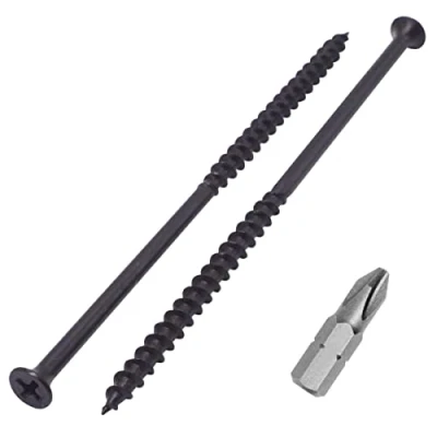 Abbildung von SKIR&#039;CO (30 Stück) Schwarzes Phosphat Finish 4,8 x 120 mm Trockenbauschrauben, Holzschrauben, Kreuzschlitz, Gipskartonschrauben